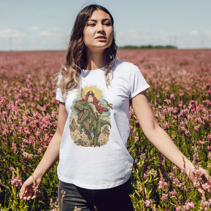 Jezus na T-Rexie - koszulka z prehistoryczną mocą