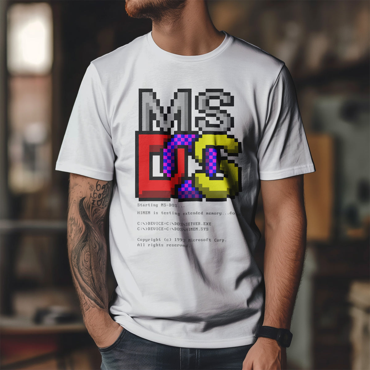 Retro Boot 1993 - koszulka komputerowa dla fanów MS-DOS