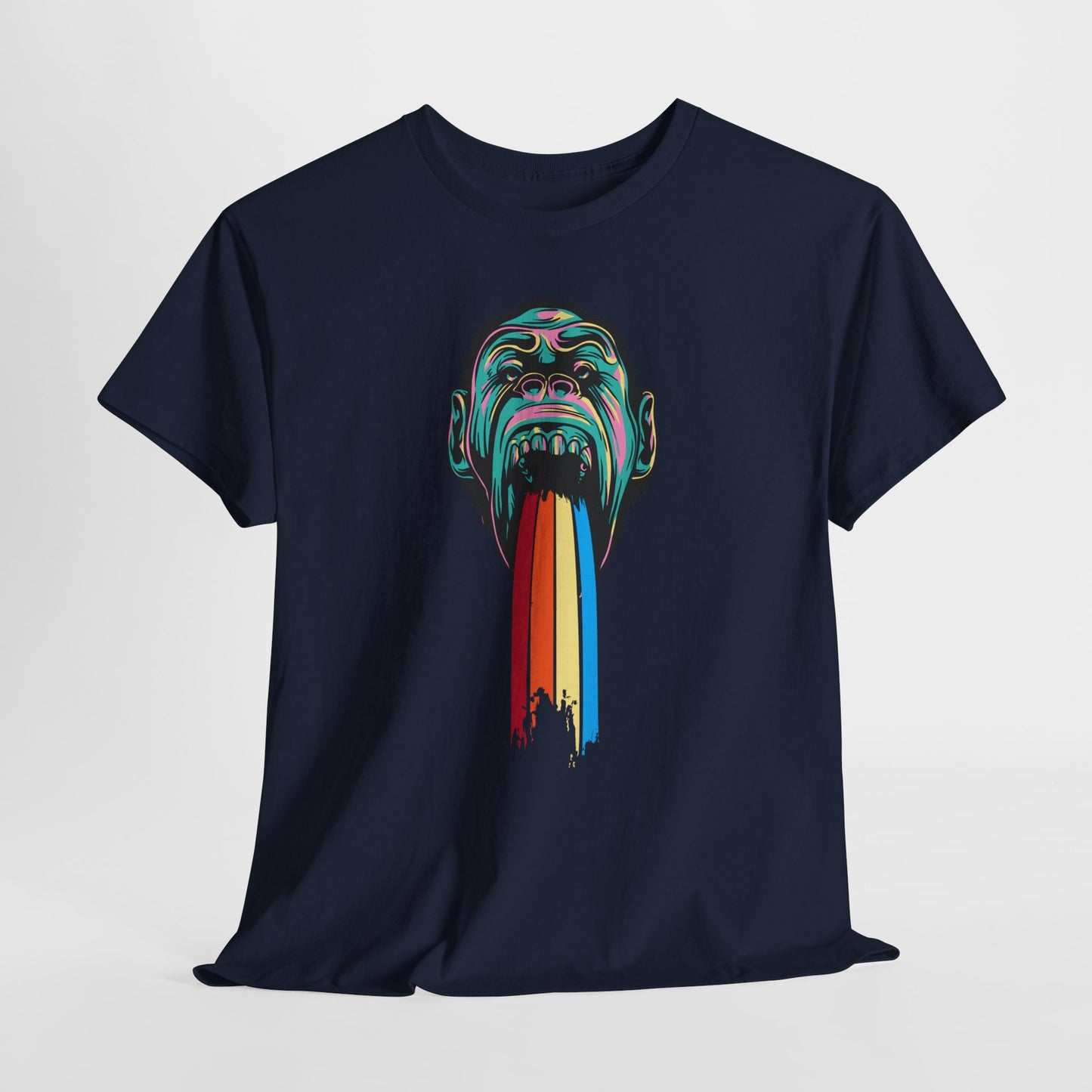 Małpie "rzygam tęczą" - neonowy pop art