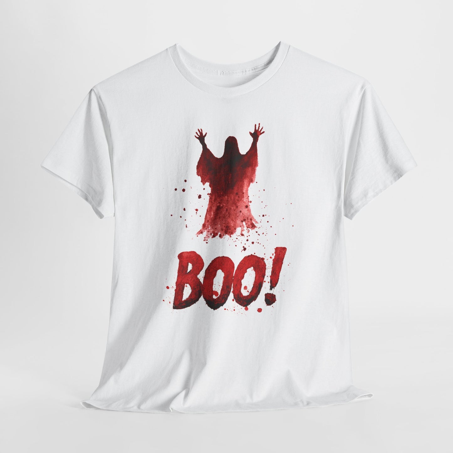Boo! - czerwony duch na halloweenowy klimat