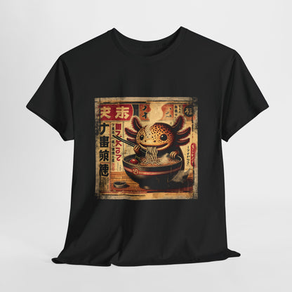Japoński aksolotl i ramen - anime retro vintage
