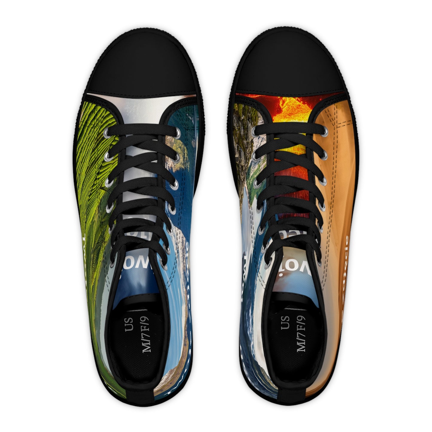 Damskie high-top sneakers - personalizowane