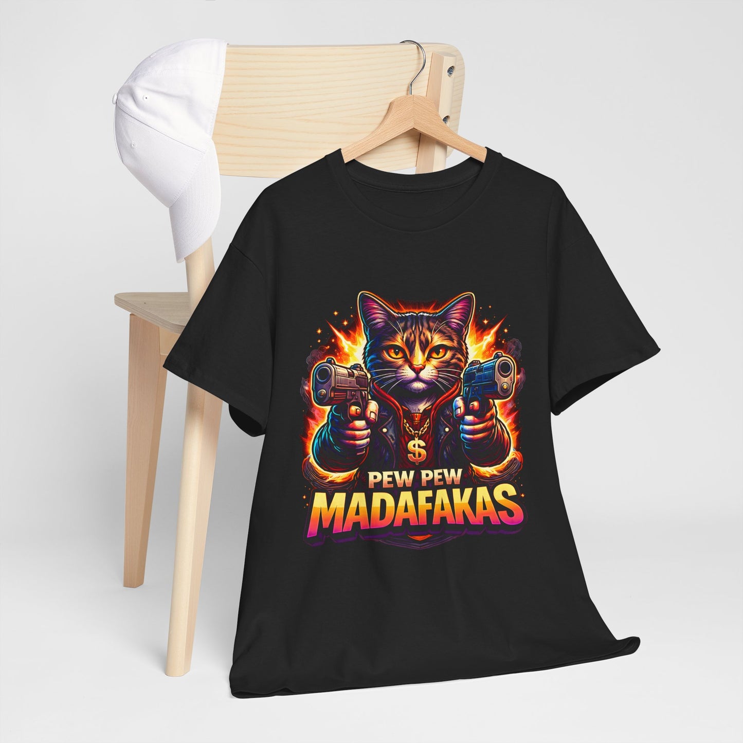 Pew Pew Madafakas - neonowy kot
