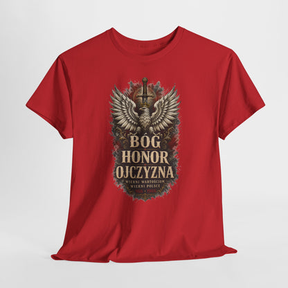 Bóg Honor Ojczyzna - koszulka patriotyczna z orłem