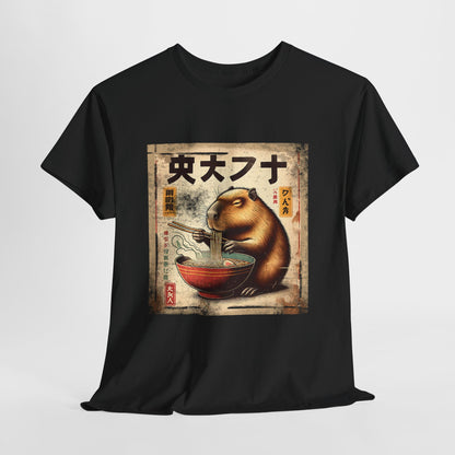 Kapibara i ramen - anime retro vintage