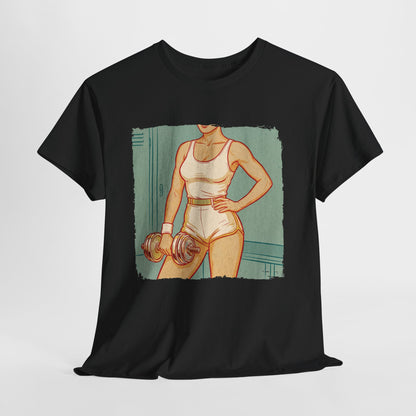 Sport Is Sexy: Siłownia - retro fitness z hantlem