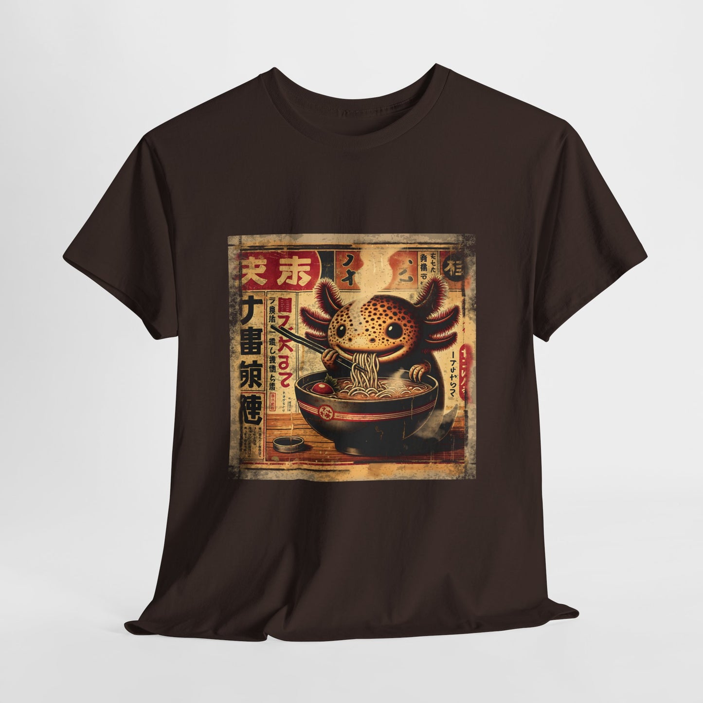 Japoński aksolotl i ramen - anime retro vintage