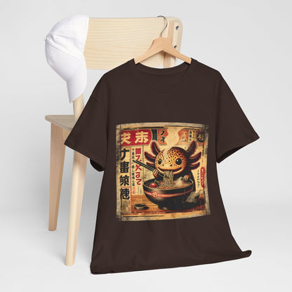 Japoński aksolotl i ramen - anime retro vintage