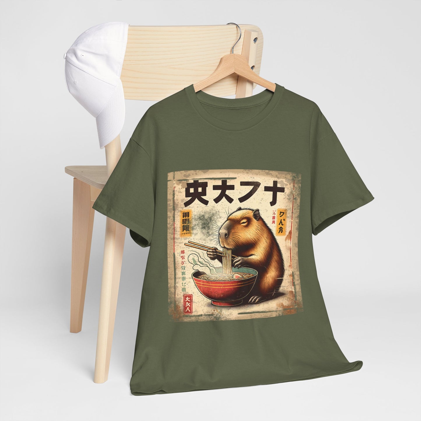 Kapibara i ramen - anime retro vintage
