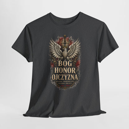 Bóg Honor Ojczyzna - koszulka patriotyczna z orłem