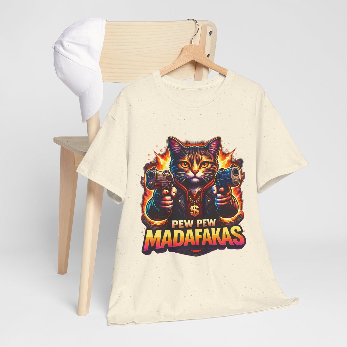 Pew Pew Madafakas - neonowy kot