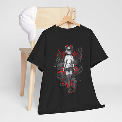 Demon Girl - koszulka anime z czerwonymi skrzydłami