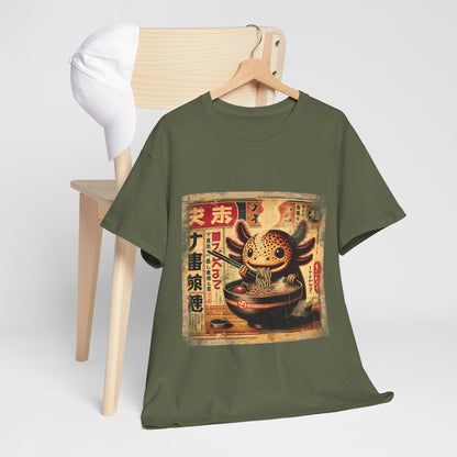 Japoński aksolotl i ramen - anime retro vintage