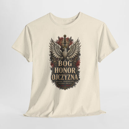 Bóg Honor Ojczyzna - koszulka patriotyczna z orłem