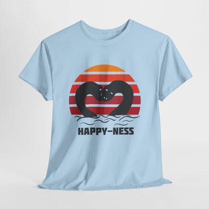 Koszulka HAPPY-NESS – Nessie z Loch Ness w serduszku retro