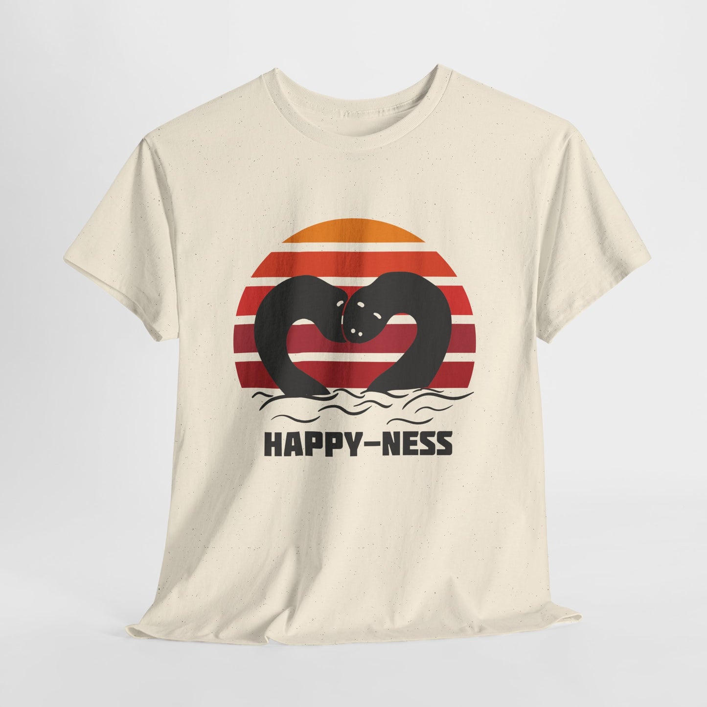 Koszulka HAPPY-NESS – Nessie z Loch Ness w serduszku retro