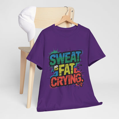Sweat Is Fat Crying - sarkastyczna motywacja na trening