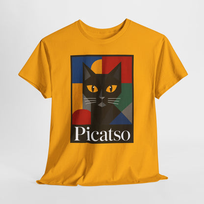 Picatso - koszulka z kotem w artystycznym stylu