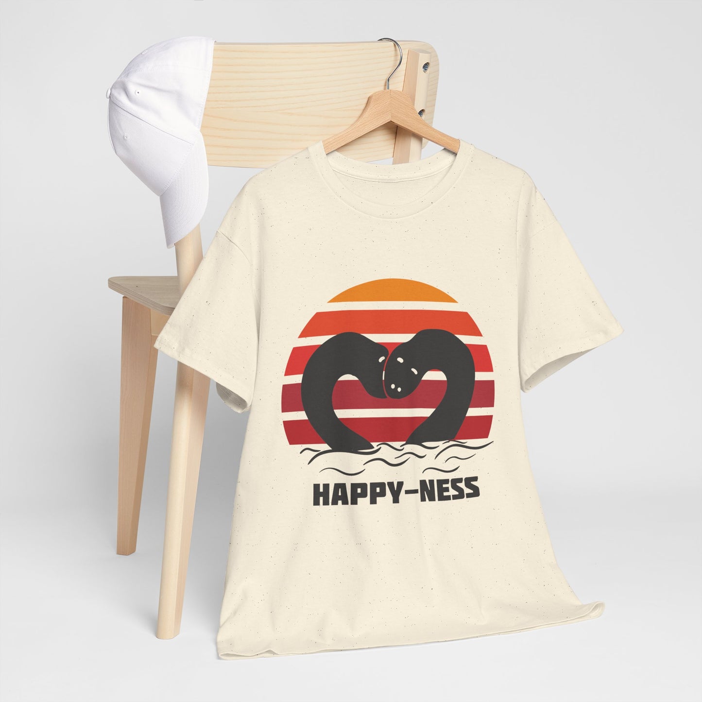 Koszulka HAPPY-NESS – Nessie z Loch Ness w serduszku retro