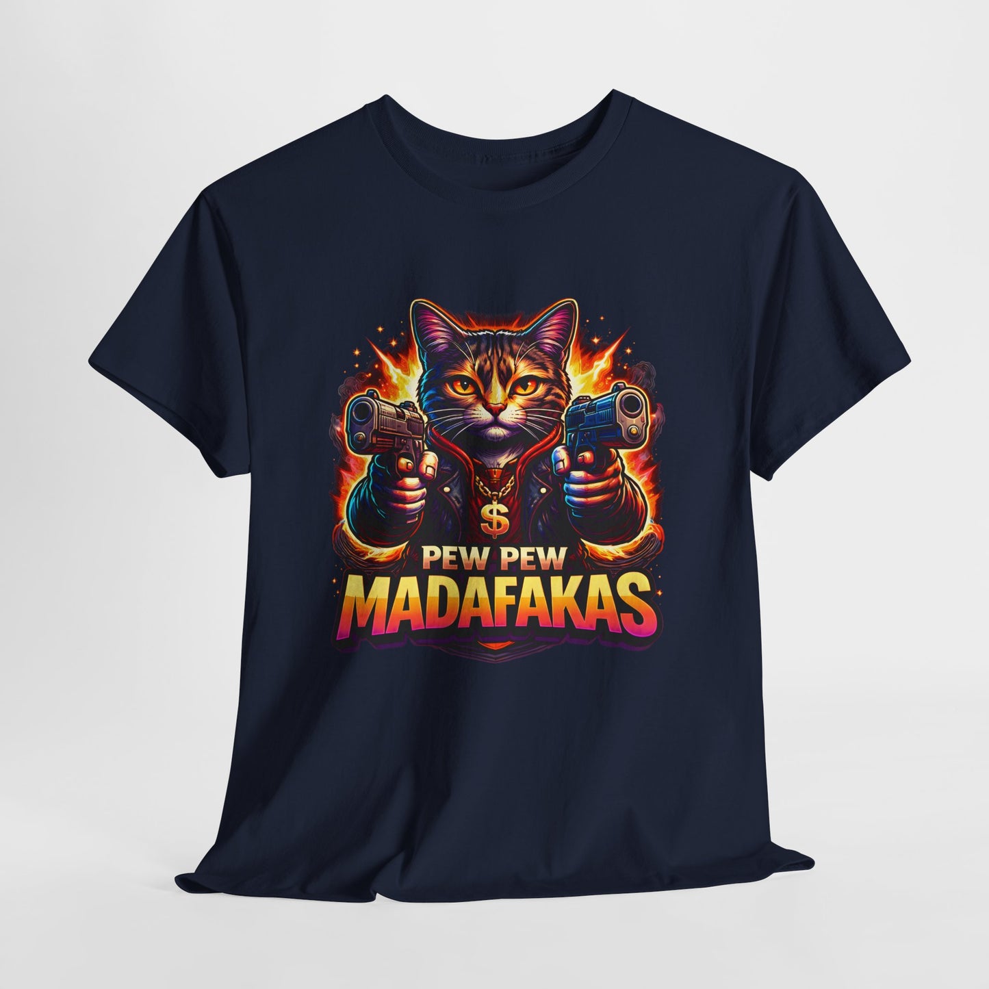 Pew Pew Madafakas - neonowy kot
