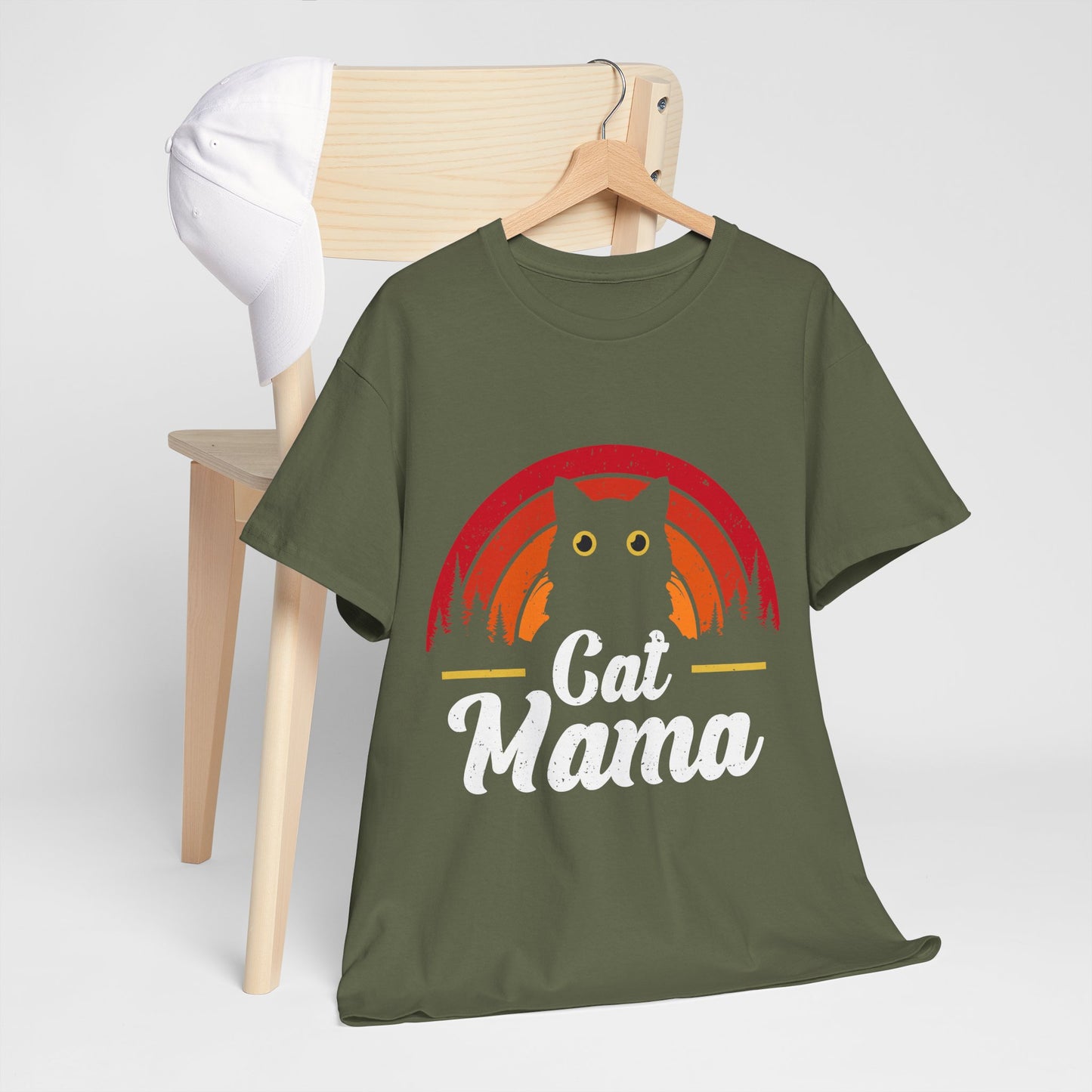 Kocia Mama - retro zachód słońca i koci vibe