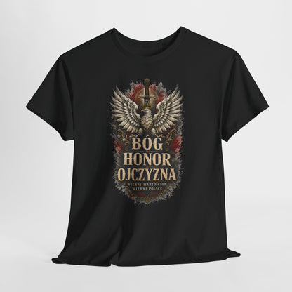 Bóg Honor Ojczyzna - koszulka patriotyczna z orłem