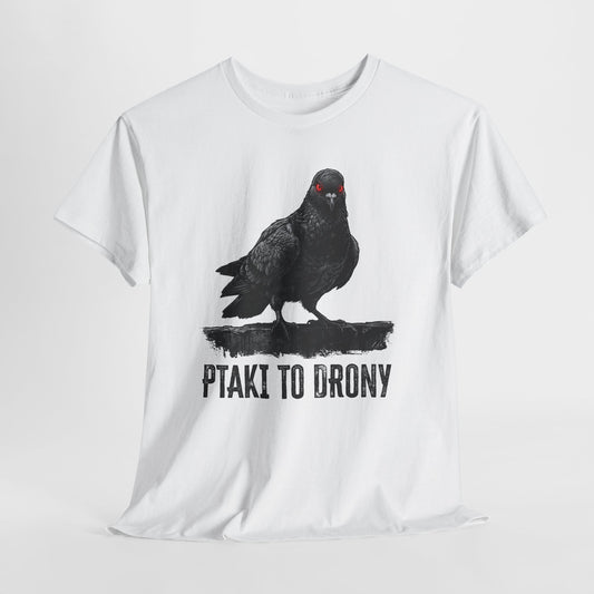 Ptaki To Drony - spiskowy gołąb z czerwonym okiem