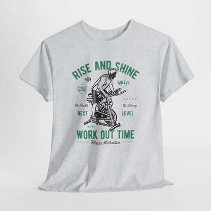 Rise and Shine - Work Out Time - koszulka motywacyjna