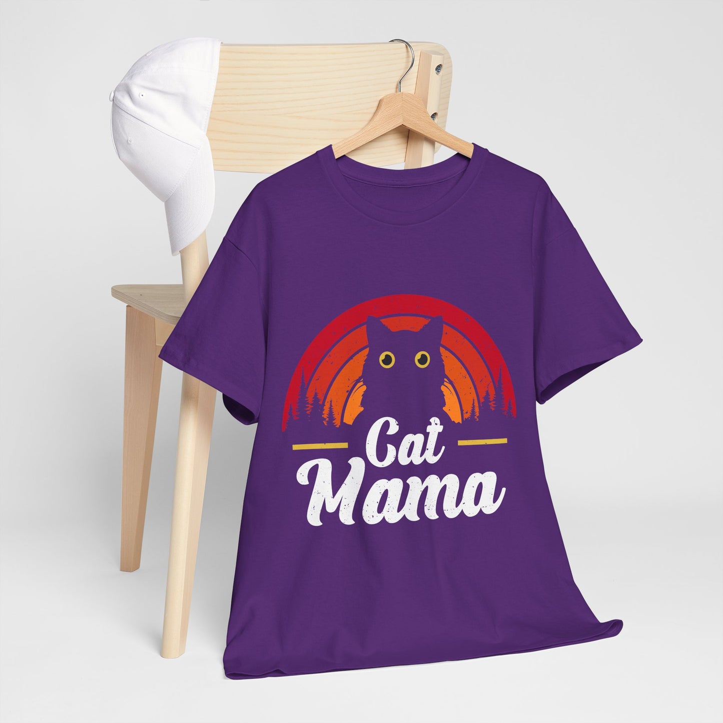 Kocia Mama - retro zachód słońca i koci vibe