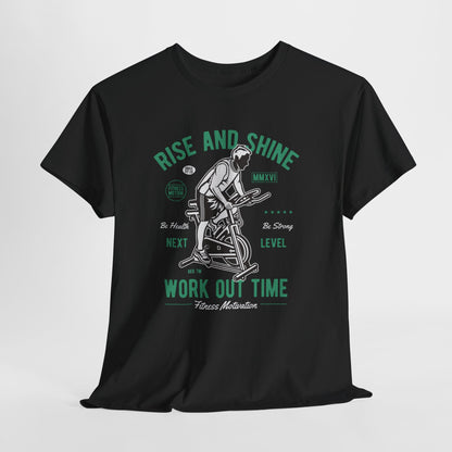 Rise and Shine - Work Out Time - koszulka motywacyjna
