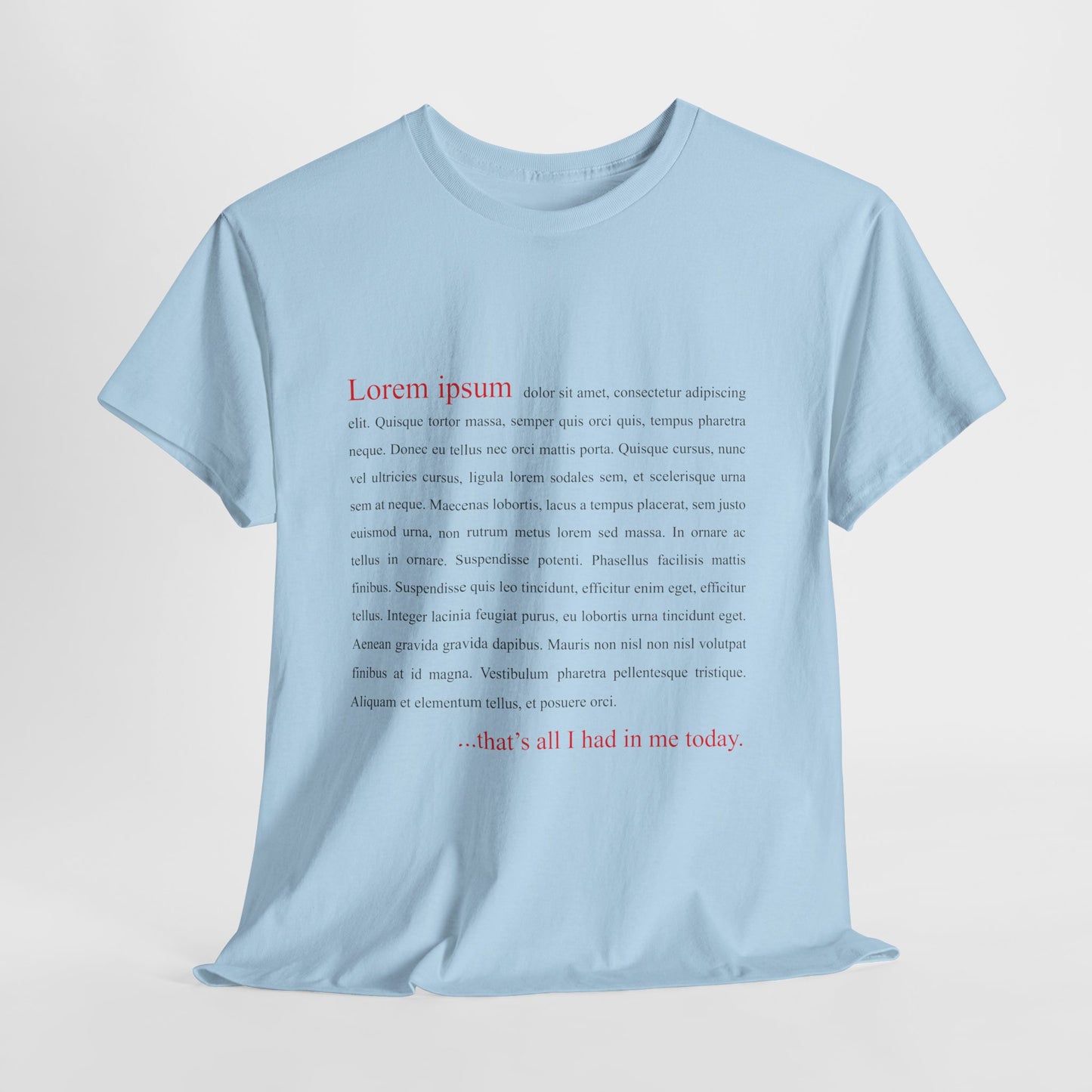 Lorem Ipsum... that's all I had in me today