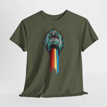 Małpie "rzygam tęczą" - neonowy pop art