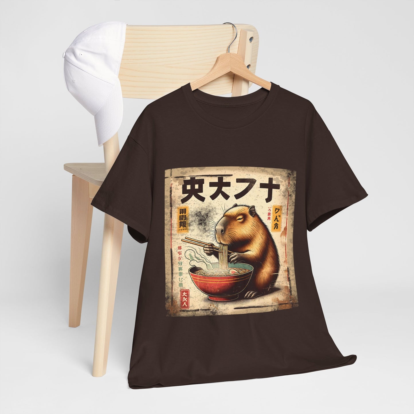 Kapibara i ramen - anime retro vintage
