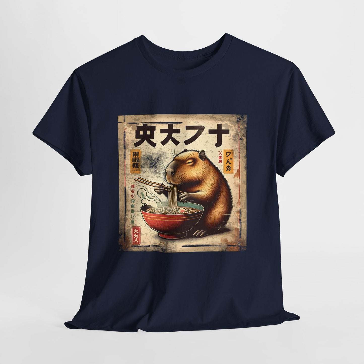 Kapibara i ramen - anime retro vintage