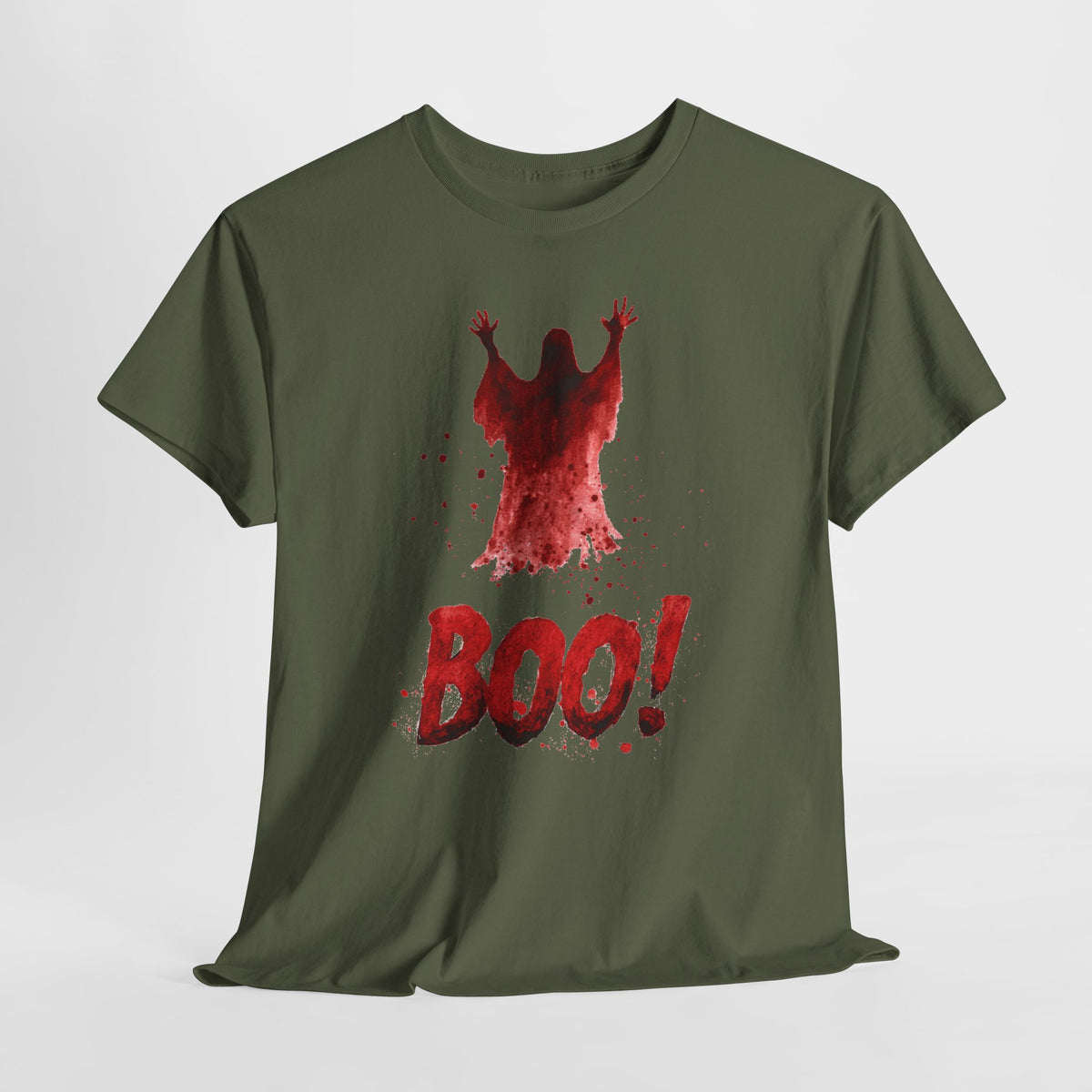 Boo! - czerwony duch na halloweenowy klimat