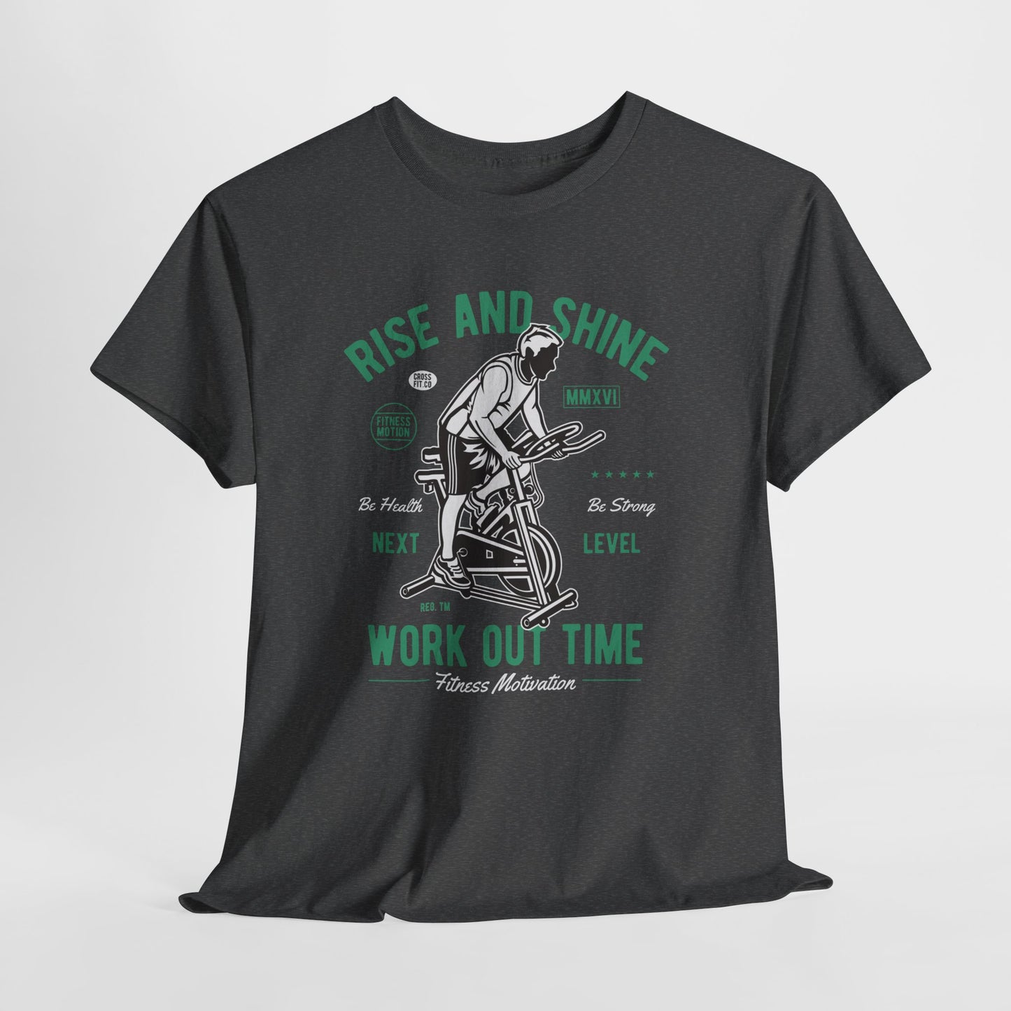 Rise and Shine - Work Out Time - koszulka motywacyjna