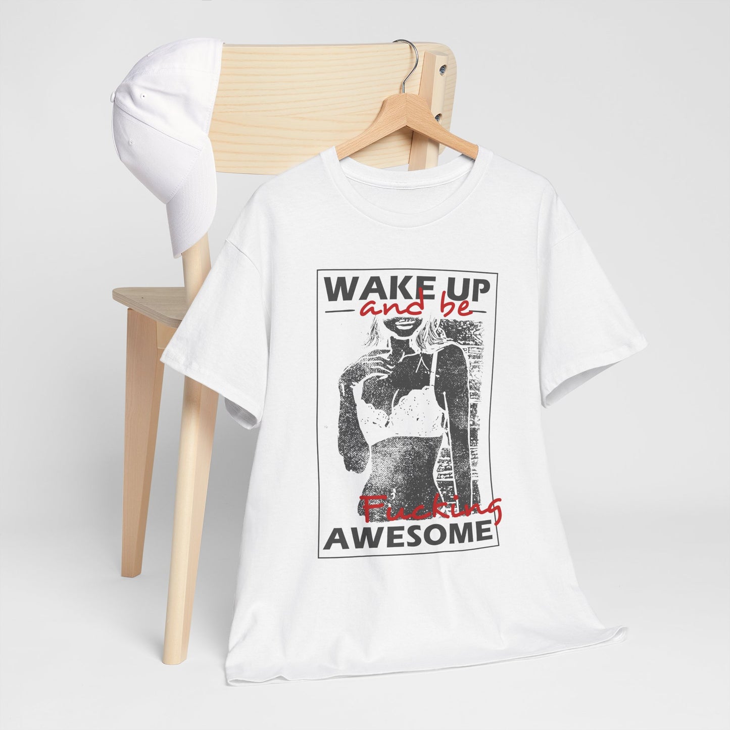 Wake Up and Be Fucking Awesome - odważna koszulka motywacyjna