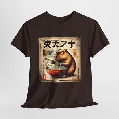 Kapibara i ramen - anime retro vintage