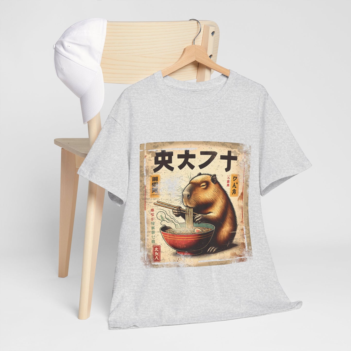 Kapibara i ramen - anime retro vintage