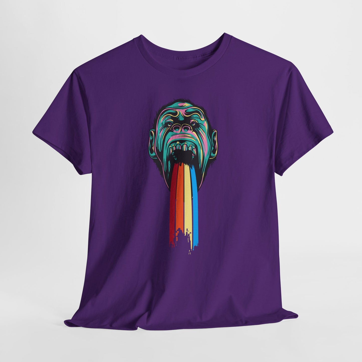 Małpie "rzygam tęczą" - neonowy pop art