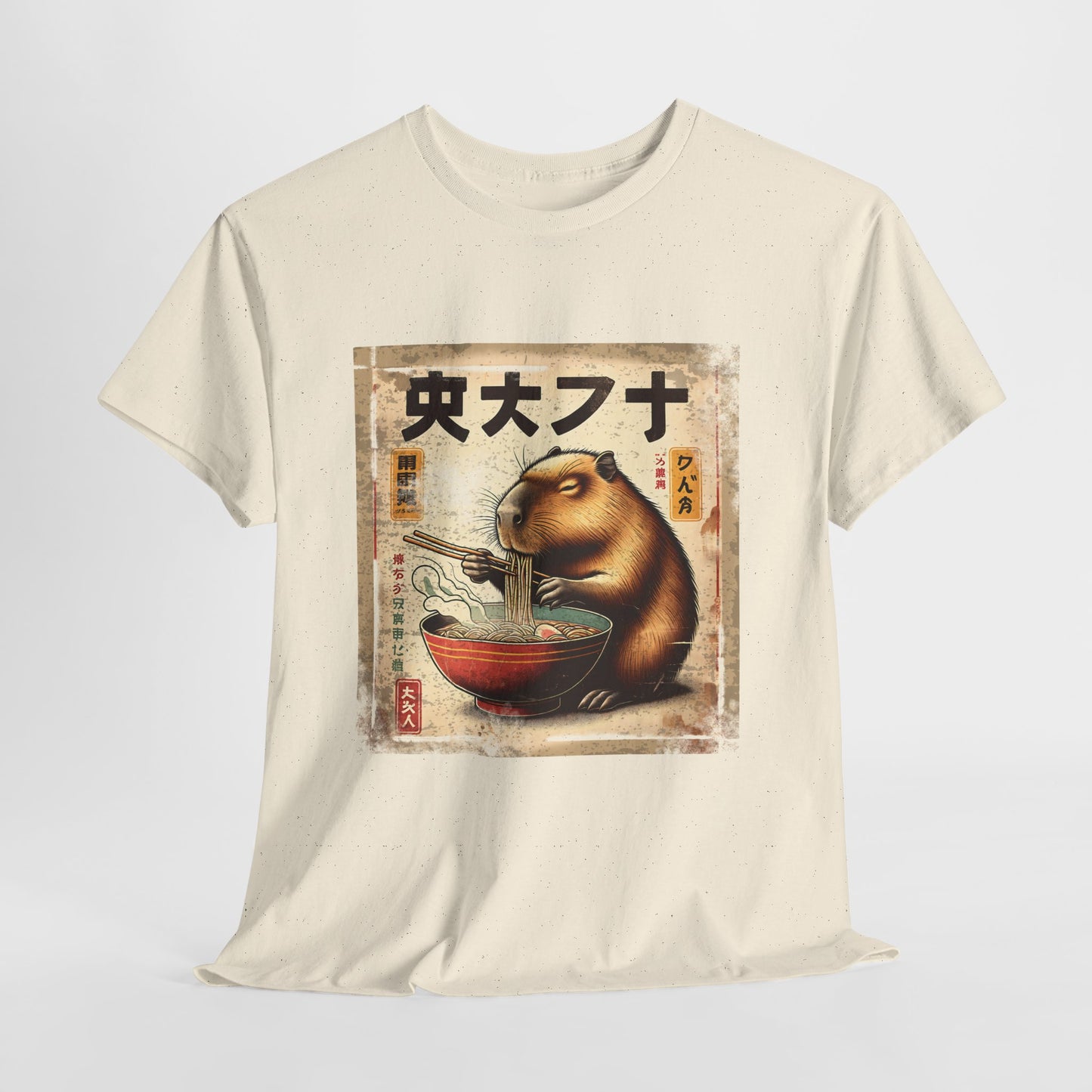Kapibara i ramen - anime retro vintage