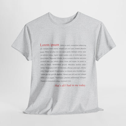 Lorem Ipsum... that's all I had in me today