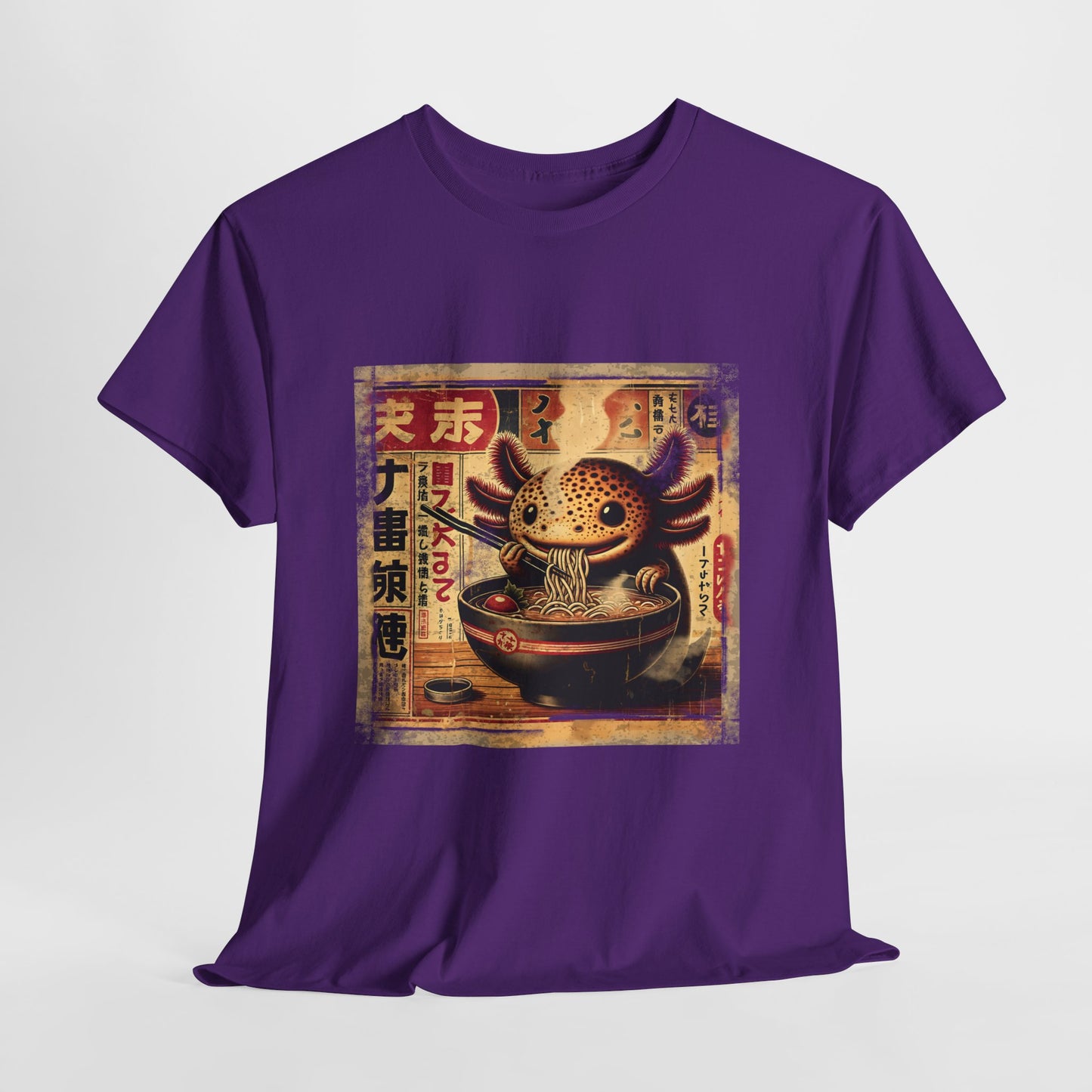Japoński aksolotl i ramen - anime retro vintage