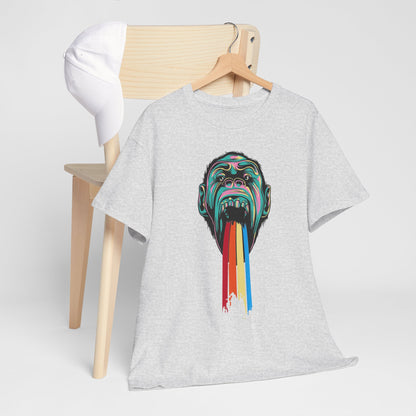 Małpie "rzygam tęczą" - neonowy pop art