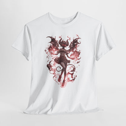 Różowy Demon - anime girl w płomieniach