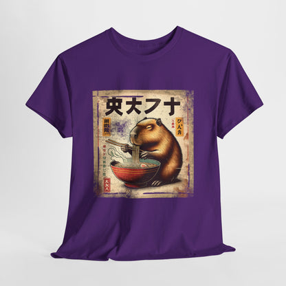 Kapibara i ramen - anime retro vintage
