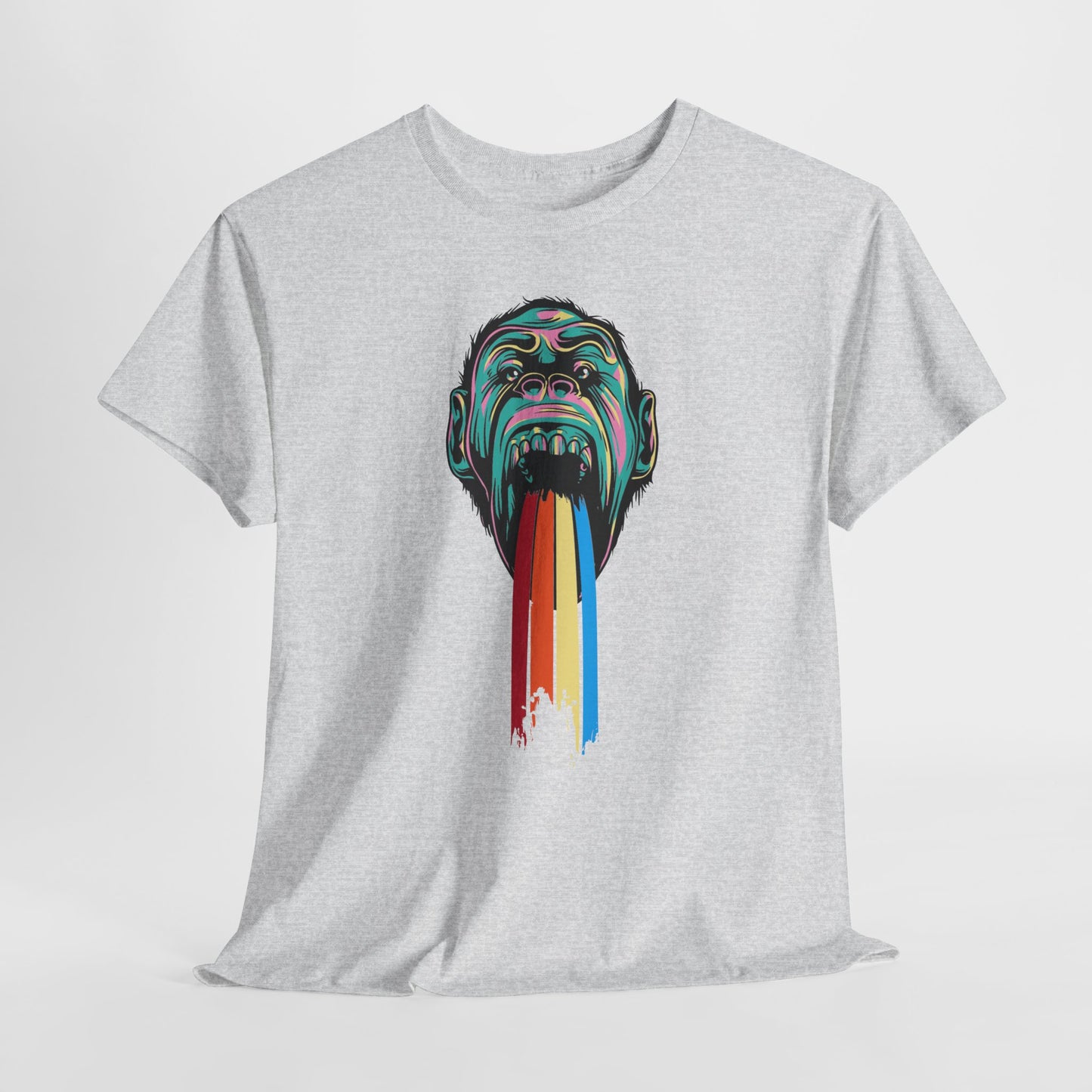 Małpie "rzygam tęczą" - neonowy pop art