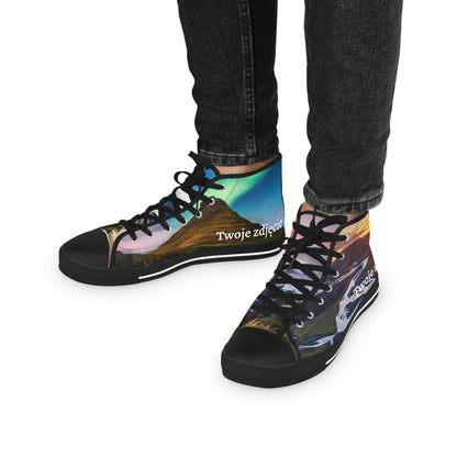 Męskie high-top sneakers - personalizowane