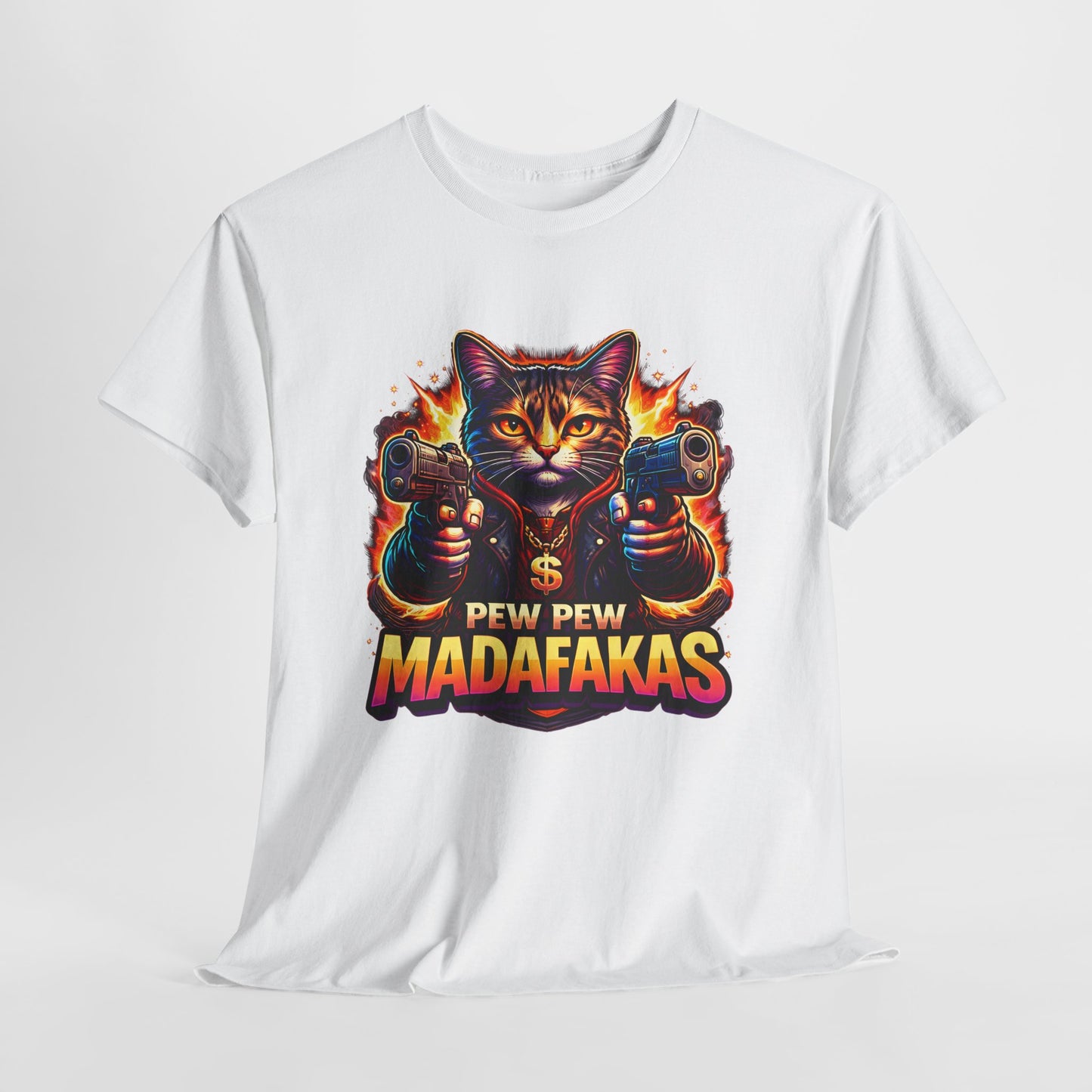 Pew Pew Madafakas - neonowy kot