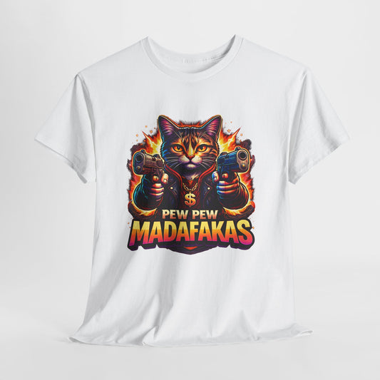 Pew Pew Madafakas - neonowy kot